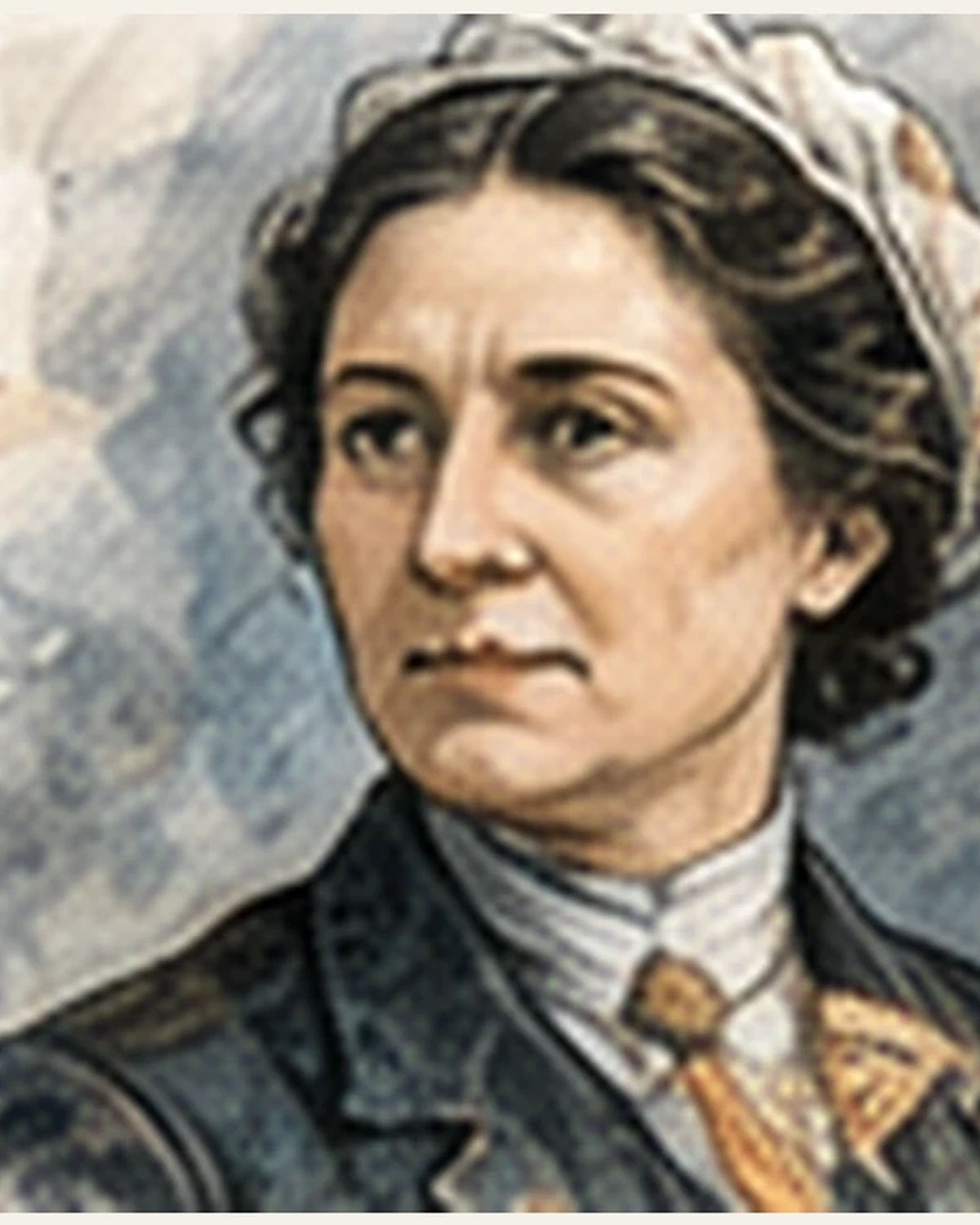 Ilustración editorial de Lady Constance Lytton